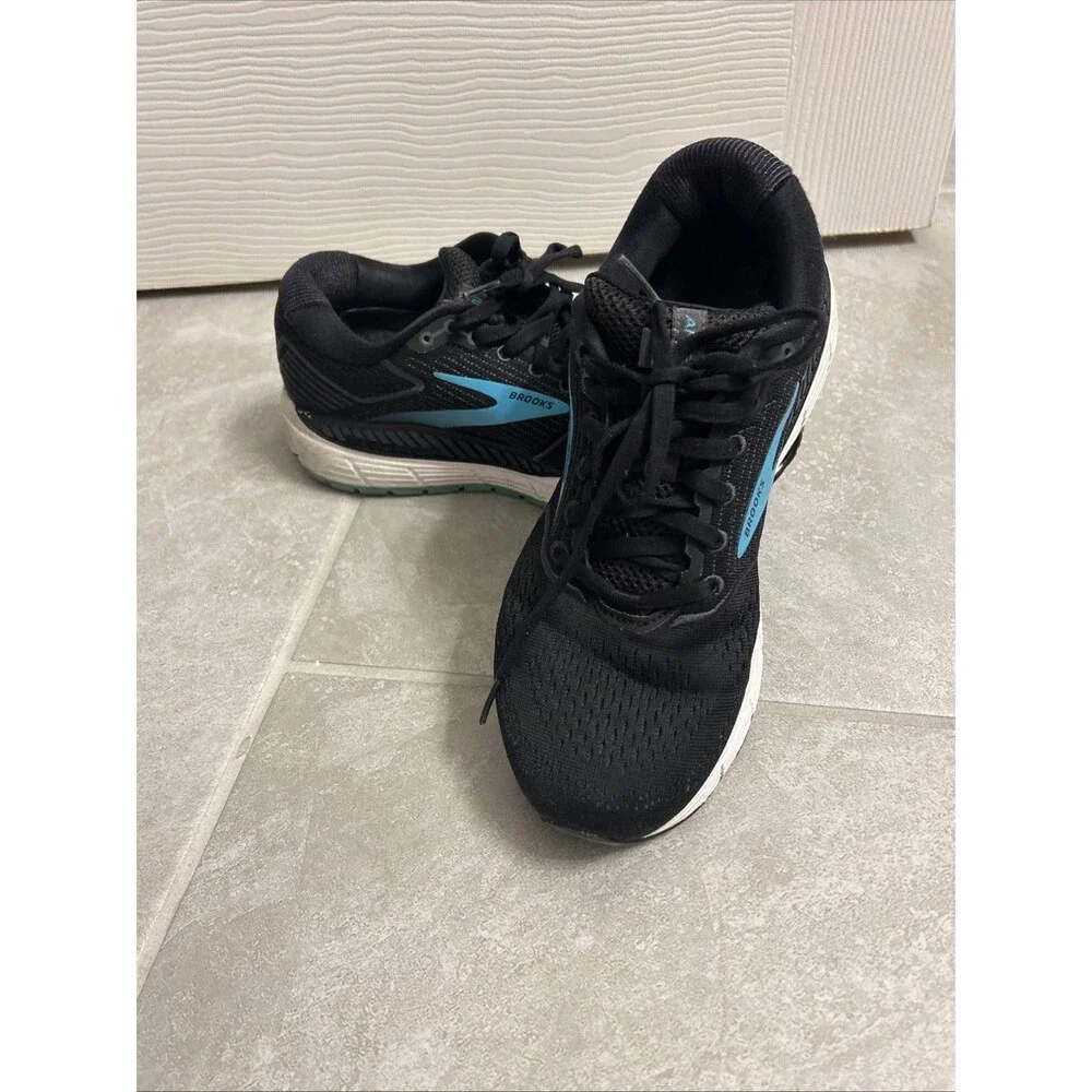 Brooks Ariel 20 Black Blue W Size 8.5 Used No Box